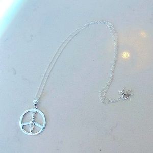 NWOT Peace Necklace